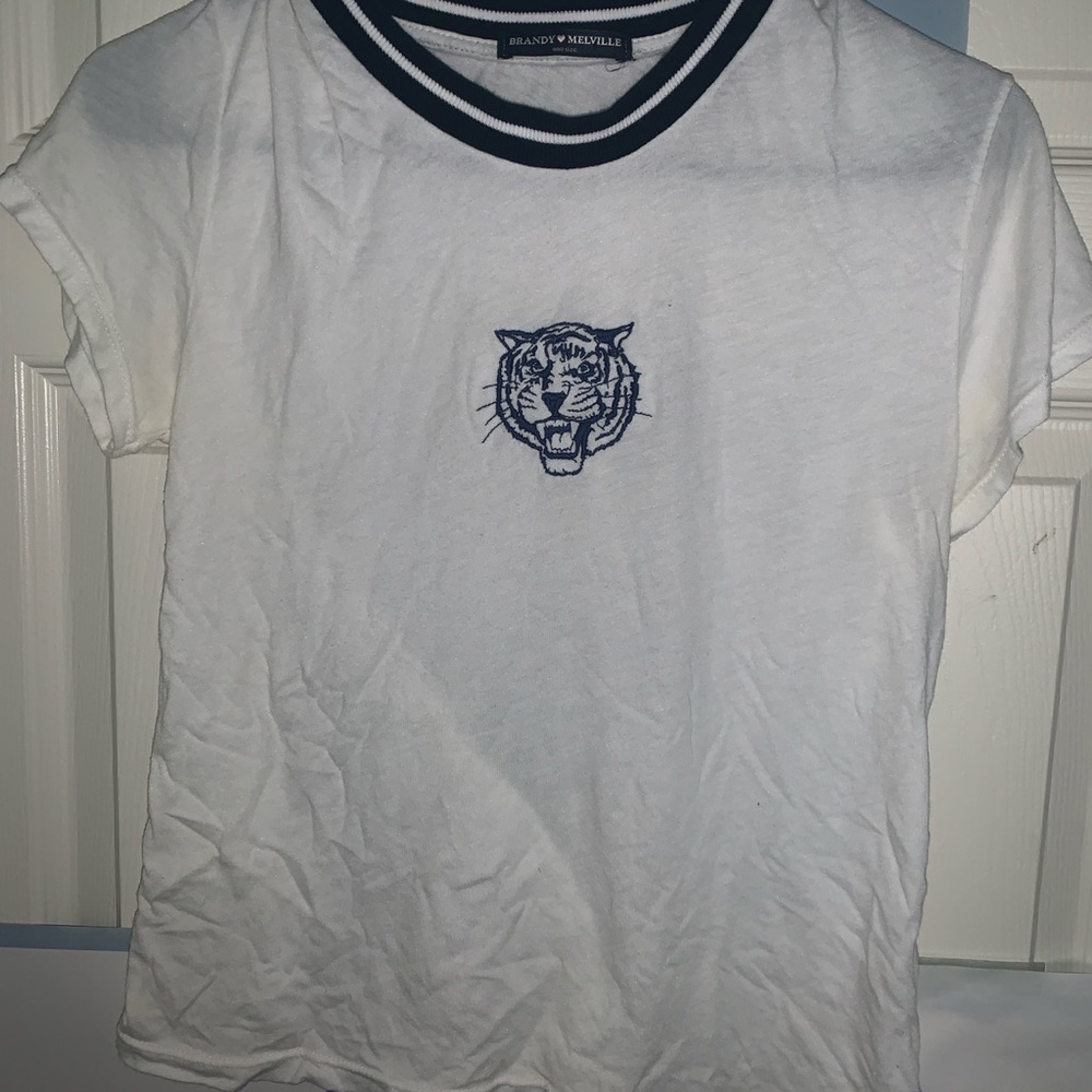 Brandy melville embroidered shirt